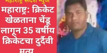 महाराष्ट्र: क्रिकेट खेळताना चेंडू लागून 35 वर्षीय क्रिकेटचा दुर्दैवी मृत्यू.