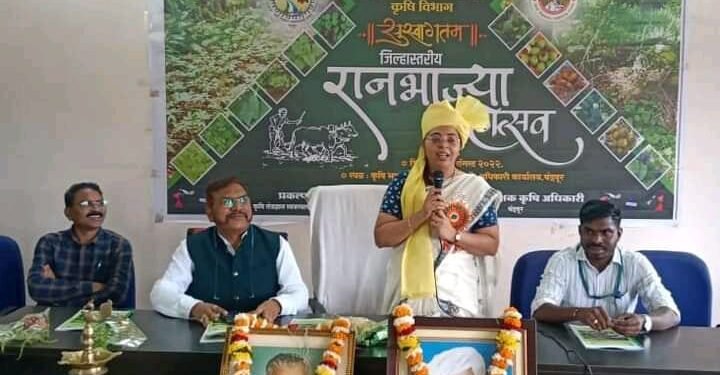 चंद्रपूर: जागतिक आदिवासी दिनानिमित्त अतिरिक्त जिल्हाधिका-यांच्या हस्ते रानभाजी महोत्सवाचे उद्घाटन.