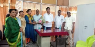 राजुरा येथे इंदिरा जिनिग प्रेसिंग सोसायटी कार्यालयाचे उद्घाटन.