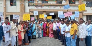 राजस्थान येथील हत्याकांडाच्या निषेध करण्यासाठी कळंम तालुका कार्यालयावर वंचित बहुजन आघाडीचा धडक मोर्चा.