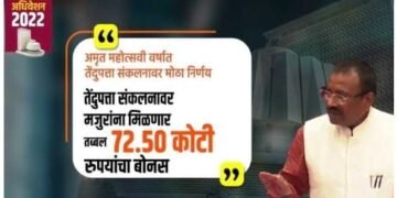 तेंदूपत्‍ता रॉयल्‍टीच्‍या स्‍वरूपात मिळणारी रक्‍कम यापुढे पूर्णपणे मजूरांना बोनसच्‍या स्‍वरूपात देणार. वनमंत्री सुधीर मुनगंटीवार यांची विधान परिषदेत घोषणा.