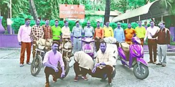 नाशिक: तडीपार असतानाही शहरात दुचाकी चोरणाऱ्या आरोपीला अटक, पाच दुचाकी हस्तगत.