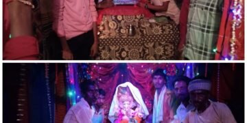 गोंडपिपरी तालुक्यात गणरायाचे थाटात आगमन!, सर्वत्र मंगलमय वातावरण.