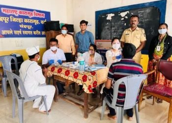 चंद्रपूर जिल्हा कारागृहात कैद्यांचे आरोग्य तपासणी शिबिर.