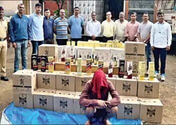 इगतपुरी: राज्य उत्पादन शुल्क विभागाच्या भरारी पथकाने 75 लाख रुपयांचे अवैध विदेशी जप्त.