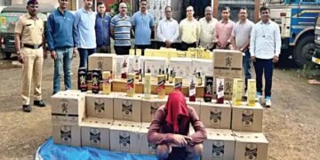 इगतपुरी: राज्य उत्पादन शुल्क विभागाच्या भरारी पथकाने 75 लाख रुपयांचे अवैध विदेशी जप्त.