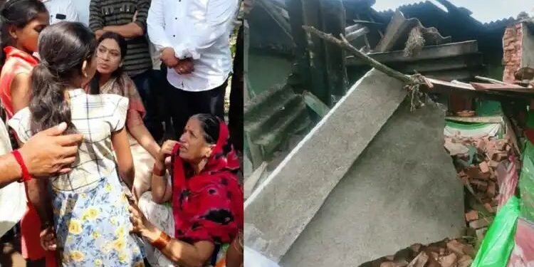 नाशिक: मुसळधार पावसामुळे घर कोसळून पती पत्नीचा मृत्यू, चार मुल झाली अनाथ. सर्विकडे हळहळ.