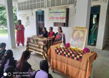 बल्लारपूर: मोहसिनभाई जव्हेरी कन्या महाविद्यालयात हिंदी दिवस साजरा करण्यात आला.