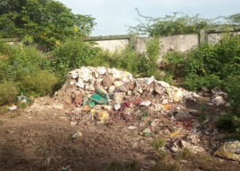 सरकारी अस्पताल के सेनेटरी पैड्स रोड पर फेकने से वातावरण हुआ प्रदुषित जंगली जानवरों के स्वास्थ को धोखा.