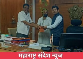 हिंगणघाट तालुक्यातील प्रसिद्ध संत भोजाजी महाराज देवस्थानच्या वतीने जिल्हाधिकारी कर्डीले यांचा सत्कार.