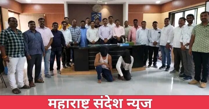 नगर: फिल्मी स्टाईलने केलेल्या या खुनाचा स्थानिक गुन्हे शाखेने अखेर सात महिन्यांनंतर लावला छळा, दोन आरोपींना ठोकल्या बेळ्या.