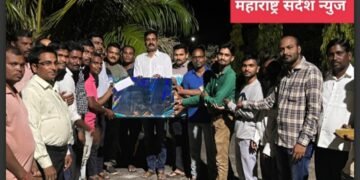 श्रीक्षेत्र धाबा उपपोलीस स्टेशनने कायदा सुव्यवस्था कायम राखण्यासाठी केलेल्या नियोजन व उत्तम कामगिरी बदल पोलिस निरीक्षक व पोलिस कर्मचाऱ्याचा सत्कार.