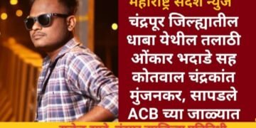 धाबा येथील तलाठी ओंकार भदाडे सह कोतवाल चंद्रकांत मुंजनकर, सापडले ACB च्या जाळ्यात.