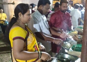 माँ वैष्णवधाम दुर्गा मंदिर आलापली येते महाप्रसादाचे आयोजन.