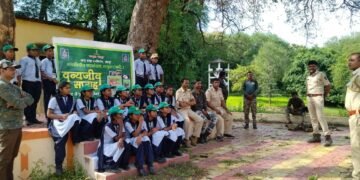 वन्यजीव सप्ताह निमित्य केले विध्यार्थीनी वनभ्रमंती व पक्षी निरीक्षण.