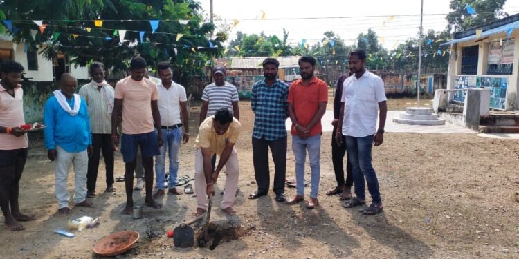 ग्रा.प.मेडपल्ली अंतर्गत गुर्जा (बु) येथे जि.प. शाळेत नवीन वर्ग खोलीच्या भूमिपूजन.