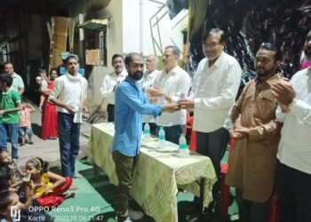 नवरात्रच्या पावन पर्वावर न्यु बाल शारदोत्सव महिला मंडळ, शिवाजी वॉर्ड बल्लारपूर येथे विविध सांस्कृतिक कार्यक्रम संपन्न.