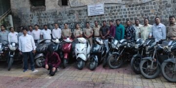 फरासखाना पोलीस स्टेशन तपासपथकाची कामगिरी-पुण्यात भारी…. ( वाहनचोरिचे तब्बल १७ गुन्हे उघड)