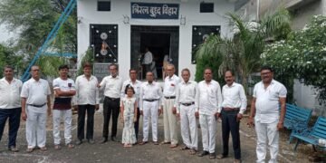 नागपूर जिल्हातील कळमेश्वर येथे त्रिरत्न बुद्ध विहार मध्ये धम्मचक्र परिवर्तन दिन मोठ्या उत्साहात साजरा.