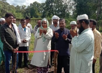 जिमलगट्टा येथे शिवसेना जिल्हाप्रमुख रियाज भाई शेख यांच्या हस्ते इदगाहचे भूमिपूजन संपन्न.