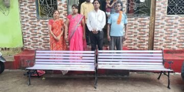 माजी, शिक्षण सभापती सौ. सारिका कनकम इनके नेतृत्व में डॉ. आंबेडकर वार्ड में बेंचेस का लोकार्पण.