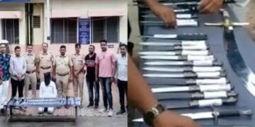 अहमदनगर शहरात मोठ्या प्रमाणात अवैध धारधार हत्याऱ्याचा जखिरा जप्त, शहरात एकच खळबळ.