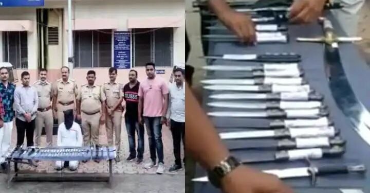 अहमदनगर शहरात मोठ्या प्रमाणात अवैध धारधार हत्याऱ्याचा जखिरा जप्त, शहरात एकच खळबळ.