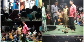 शारदा उत्सव सार्वजनिक शारदा महिला मंडळ उंदिरगावच्या वतीने शांततेत पार पडला दंडारीचा कार्यक्रम.