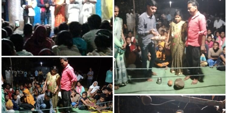 शारदा उत्सव सार्वजनिक शारदा महिला मंडळ उंदिरगावच्या वतीने शांततेत पार पडला दंडारीचा कार्यक्रम.