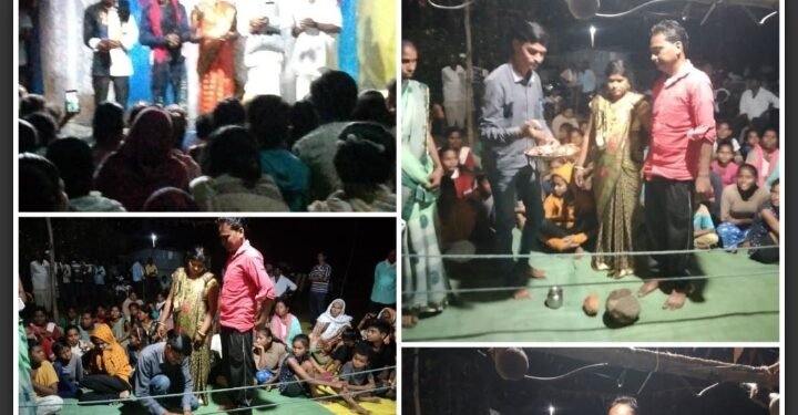 शारदा उत्सव सार्वजनिक शारदा महिला मंडळ उंदिर गावाच्या शांततेत पार दंडारीचा कार्यक्रम.