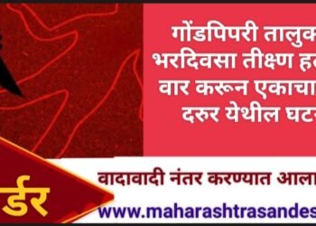 गोंडपिपरी तालुक्यात भरदिवसा तीक्ष्ण हत्याराने वार करून एकाचा खून; दरुर येथील घटना.