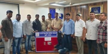 भारती विदयापीठ पोलीस स्टेशन, पुणे शहर तडीपार आरोपीकडुन एक गावठी बनावटीची पिस्टल व एक जिवंत काडतुस केले जप्त.