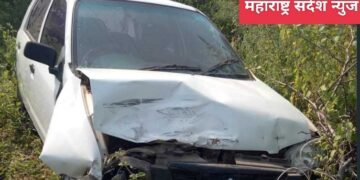 गोंडपिपरी:कारचालकाचेनियंत्रण सुटल्याने, कार आणि आँटोचा भीषण अपघात, पाच जण जखमी.