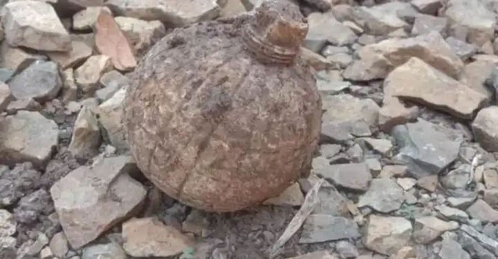 नगर तालुक्यातील नारायणडोह येथे हॅन्डग्रेनेड सापडल्याने एकच खळबळ.