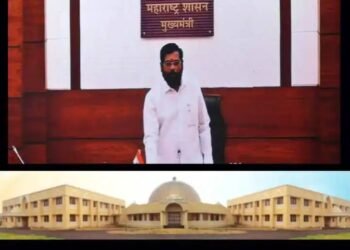 अहमदनगर: भारतरत्न डॉ. बाबासाहेब आंबेडकर सामाजिक न्याय भवनाच्या नूतन इमारतीचे मुख्यमंत्री एकनाथ शिंदे यांनी केले दृरदृष्यप्रणालीद्वारे लोकार्पण.