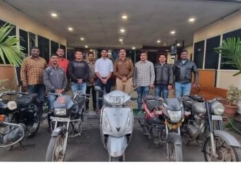 हौस मजेसाठी वाहन चोरी करणा-या सराईताकडुन ५ दुचाकी वाहने जप्त