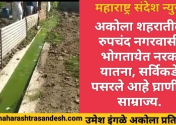 अकोला शहरातील रुपचंद नगरवासी भोगतायेत नरकयातना, सर्विकडे पसरले आहे घ्राणीच साम्राज्य.