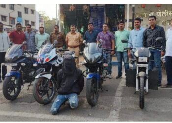 मौज-मजा करण्यासाठी महागडया मोटारसायकलची चोरी करणा-या सराईतास अटक दत्तवाडी पोलीसांची कारवाई