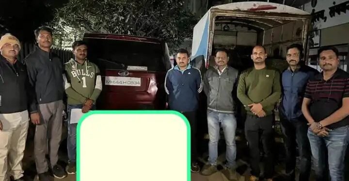 संगमनेर शहरातील जोर्वे नाका गोमांस विक्री, गुन्हे शाखेच्या पथकाने छापा टाकून सुमारे ८ लाख ५० हजार रुपये किमतीचा मुद्देमाल केला जप्त.