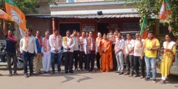 पाकिस्तानचे वाचाळवीर परराष्ट्रमंत्री बिलावल भुट्टो यांचा भाजपा राजुरा तर्फे केला निषेध, माजी आमदार अँड. धोटे व सुदर्शन निमकर यांची उपस्थिती.