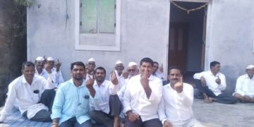 संगमनेर ग्रामपंचायत निवडणुक 80 टक्के मतदारांनी बजावला हक्क, उमेदवाराचे भाग्य ईव्हीएम मध्ये बंद.