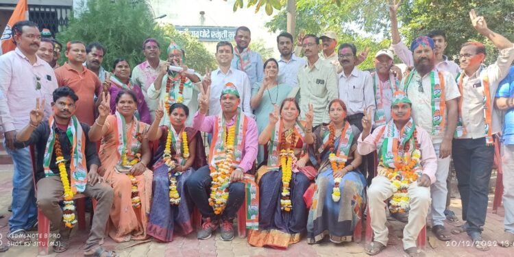 राजुरा तालुक्यात ४ पैकी ३ ग्रामपंचायतीवर काँग्रेसचा झेंडा : १ भाजपाच्या वाट्याला.