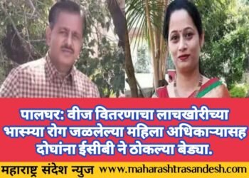 पालघर: वीज वितरणाचा लाचखोरीचा भस्म्या रोग जळलेल्या महिला अधिकाऱ्यासह दोघांना ईसीबी ने ठोकल्या बेड्या.