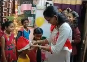 ओंजळ बहुउद्देशीय संस्थेच्या वतीने ख्रिसमस सण चिमुकल्यांन बरोबर मोठ्या उत्साहात साजरा.