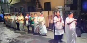 धानोरी येथे महामानवाच्या महापरिनिर्वाण दिनानिमित्त अभिवादन करून कॕडल मार्चचे आयोजन.