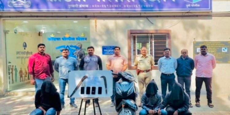 दरोडा टाकणारे तडीपार आरोपींना कोंढवा पोलिसानंकडूनअटक…