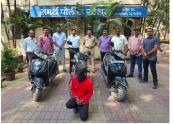 नशेसाठी मोबाईल व वाहन चो-या करणारा अटटल चोरटा समर्थ पोलीस स्टेशनच्या जाळयात