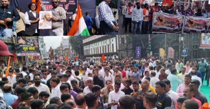 महापुरुषांबद्दल अवमानकारक वक्तव्याच्या निषेधात पुण्यात निघाला भव्य मोर्चा! लक्षणीय नागरिकांनी उपस्थिती.