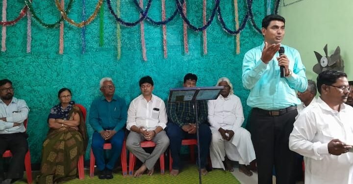 राहुरी येथे ख्रिस्ती आघाडीच्या वतीने  ख्रिस्ती समाजावर होणाऱ्या अन्याय अत्याचाराचा विरोधात सभेचे आयोजन.