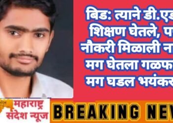 बिड: त्याने डी.एडचे शिक्षण घेतले, पण नौकरी मिळाली नाही, मग घेतला गळफास मग घडल भयंकर…